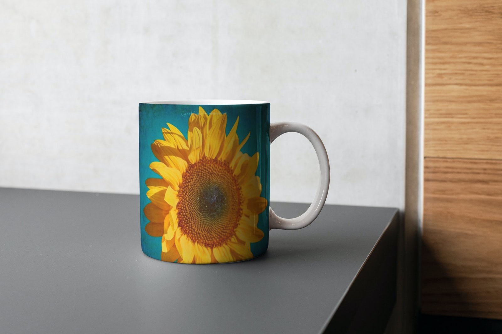 Girasol Taza Blanca
